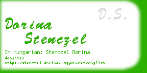 dorina stenczel business card